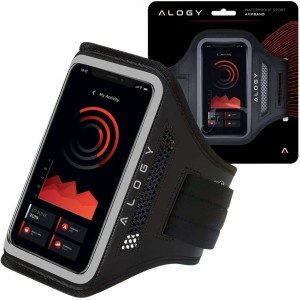 Alogy WaterProof Sport ArmBand running case waterproof armband for phone 6.7 inch Black