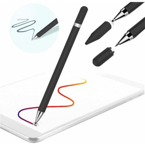 Alogy 2-in-1 capacitive touch stylus for phone tablet screen with pen Black