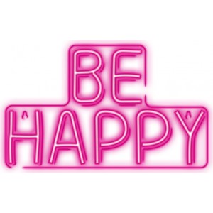 Neon PLEXI LED BE HAPPY pink NNE10 Neolia