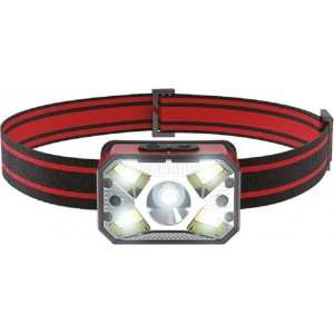 Telforceone LED headlamp L2 5W + COB 3W, motion sensor, 1200mAh battery, USB charging