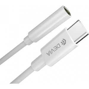 Devia adapter EC608 USB-C - jack 3,5mm white