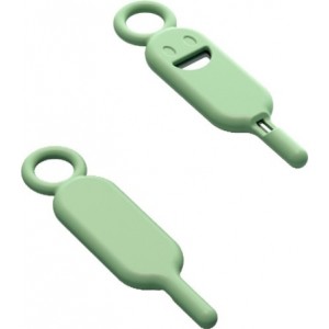 Key / needle for SIM card tray needle keychain green