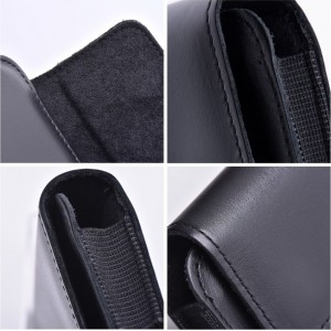 OEM ROYAL universal horizontal leather belt holster size V for SAMSUNG FLIP 1 / 2 / 3 / 4 / HUAWEI P50 Pocket / MOTOROLA RAZR 5G black