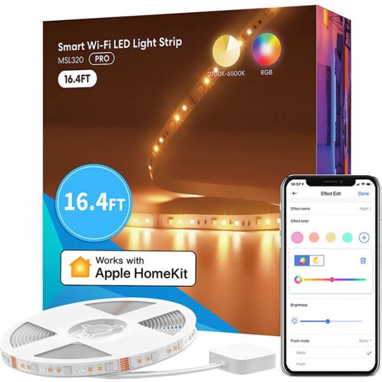 Meross Smart WiFI LED Strip with RGBWW Meross MSL320 (5 meter) HomeKit