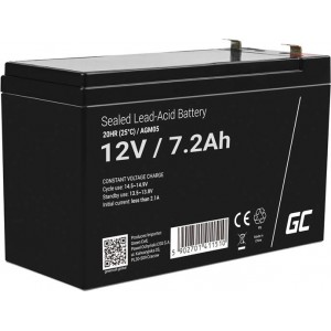 Green Cell Rechargeable battery AGM 12V 7.2Ah Maintenancefree for UPS ALARM