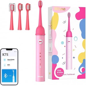 Bitvae Sonic toothbrush for kids with app and tip set Bitvae K7S (pink)