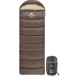 Naturehike ENVELOPE STYLE sleeping bag with hood U350S (gray)