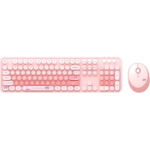 Mofii Sweet New 2.4G Wireless Keyboard + Mouse Set (Pink)