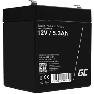 Green Cell Maintenance-free AGM VRLA Green Cell AGM45 12V 5.3Ah Battery (for alarm system, cash register, toy)