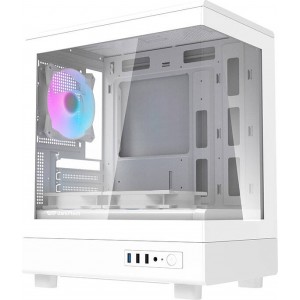 Darkflash DB330M computer case (white) + 3 ARGB fans