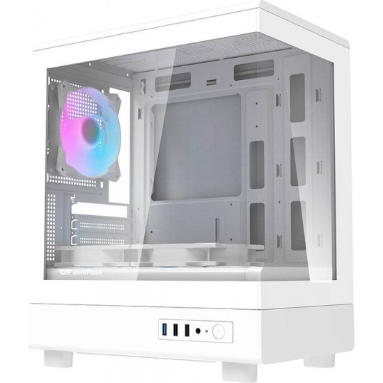 Darkflash DB330M computer case (white) + 3 ARGB fans