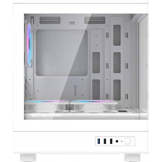 Darkflash DB330M computer case (white) + 3 ARGB fans