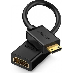 Ugreen adapter cable HDMI (female) - mini HDMI (male) 4K 60 Hz Ethernet HEC ARC audio 32 channels 22 cm black (20137)