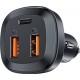 Acefast car charger 66W 2x USB / USB Type C, PPS, Power Delivery, Quick Charge 4.0, AFC, FCP, SCP black (B9)