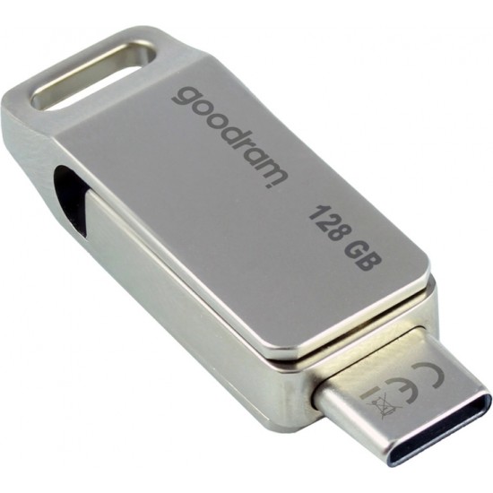 Goodram Flash Drive 128GB USB 3.2 Gen 1 USB / USB C OTG ODA3 Goodram - Silver