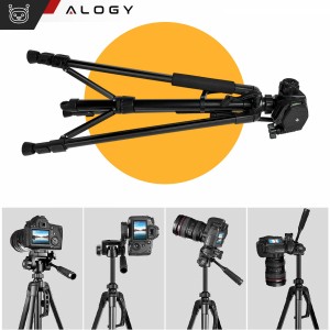 Alogy Tripod Photography Tripod Universal Camera Stand 1/4 Camera Phone Holder 170cm Alogy Black