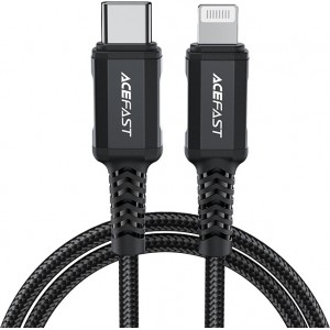 Acefast C4-01 Lightning - USB-C PD cable 30W 3A 480Mb/s 1.8m - black