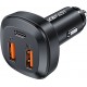 Acefast car charger 66W 2x USB / USB Type C, PPS, Power Delivery, Quick Charge 4.0, AFC, FCP, SCP black (B9)