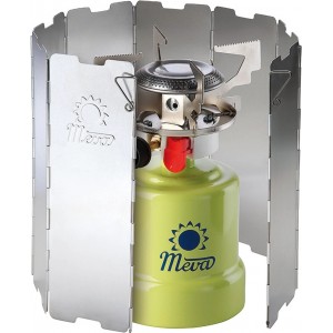 Meva Wind shield for a camping stove burner - silver