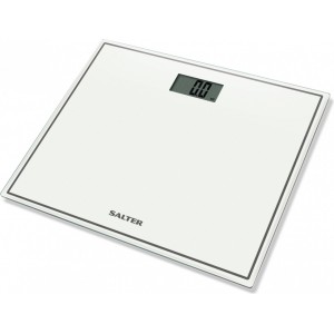 Salter 9207 WH3R Compact Glass Electronic Bathroom Scale - White