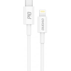 Dudao L6X USB-C - Lightning PD 20W 1m Cable - White