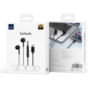 WIWU wired earphones EB314 USB-C white