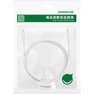 Ugreen US562 USB-C - USB-C PD QC cable 100W 480Mb/s 1m - white