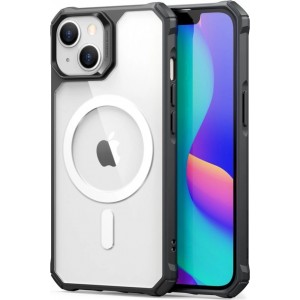 ESR Air Armor Halolock Case with MagSafe for iPhone 14 Plus - Clear Black