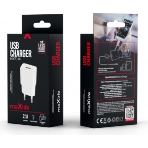 Maxlife MXTC-01 charger 1x USB 2.1A white