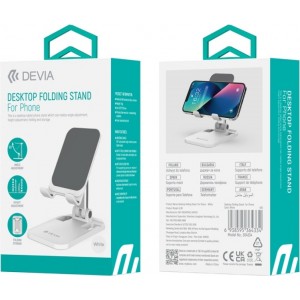 Devia adjustable folding holder stand EL161 for phone tablet white