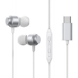 Joyroom JR-EC06 USB-C in-ear headphones - silver