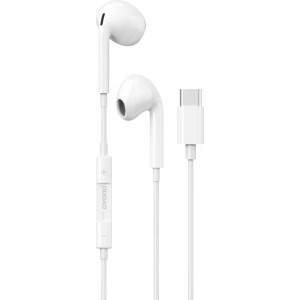 Dudao in-ear headphones with USB Type-C connector white (X14PROT)