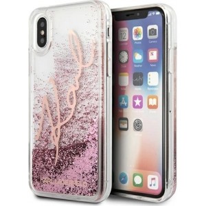 Karl Lagerfeld KLHCPXTRKSRG iPhone X/Xs różowo-złoty/rose gold Glitter Signature