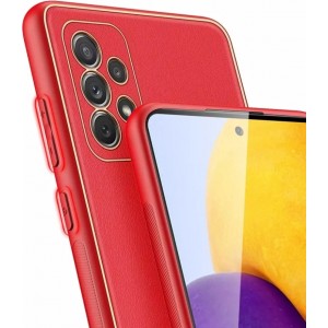 Dux Ducis Yolo elegant case cover made of ecological leather for Samsung Galaxy A72 4G red