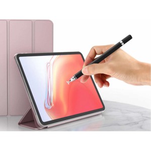 Alogy 2-in-1 capacitive touch stylus for phone tablet screen with pen Black