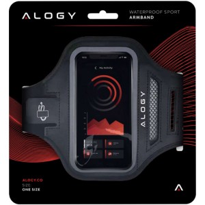 Alogy WaterProof Sport ArmBand running case waterproof armband for phone 6.7 inch Black