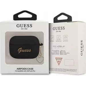 Guess GUAPLSCHSK AirPods Pro cover czarny/black Silicone Charm Collection