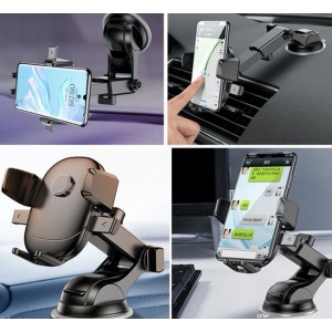 4Kom.pl Alogy 360 car holder for windshield, dashboard black