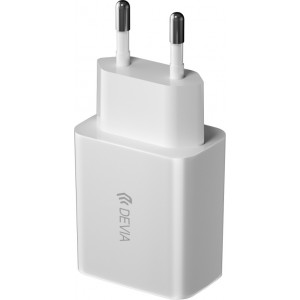 Devia wall charger Smart 2x USB 2,4A white