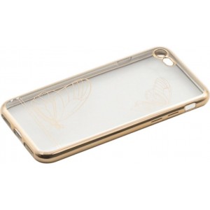 Tellur Cover Silicone for iPhone 7 Butterfly gold