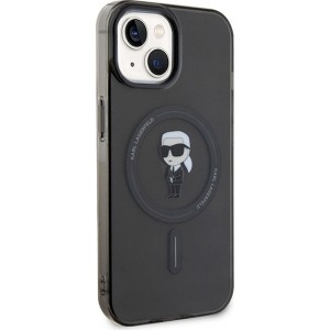 Cg Mobile Sas Karl Lagerfeld case for iPhone 15 6,1" KLHMP15SHFCKNOK black hardcase IML Ikonik MagSafe