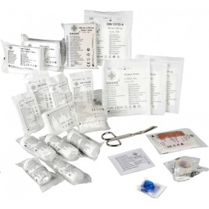 First aid kit with mouthpiece DIN 13164