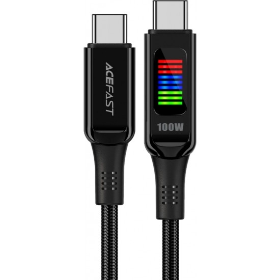 Acefast C7-03 USB-C USB-C 100W 1.2m cable with display - black