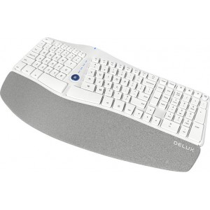 Delux Wireless Ergonomic Keyboard Delux GM901D BT+2.4G (white)