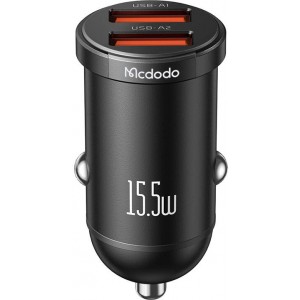 Mcdodo CC-2950 car charger, 2x USB, 15.5W (black)