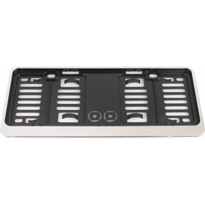 Utal License Plate Frame small - BLACK CHROME