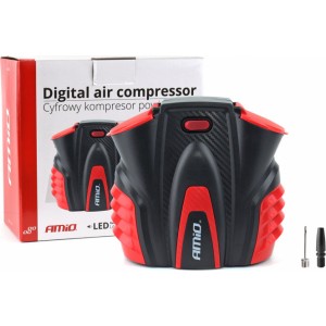 Amio Car Air compressor with digital pressure gauge and LED light 12V ACOMP-16