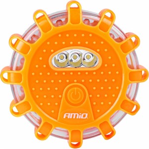 Amio Road Portable LED Warning Light with working torch function 3xAAA IP65 12SMD + 3SMD