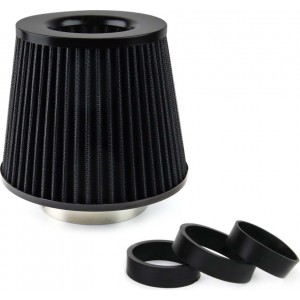 Amio Car Air Conical Filter black, universal, 3 mouting adapters AMIO-02546