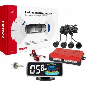 Amio Parking assistant system LED-GRAF 3D 4 sensor black 